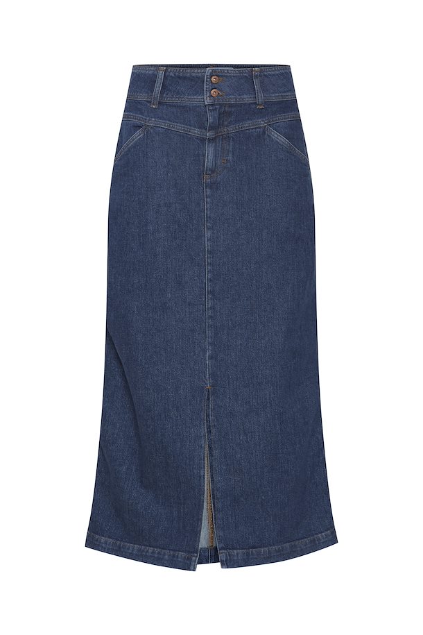 Dark Blue Denim Denim skirt fra Pulz Jeans – Køb Dark Blue Denim Denim ...