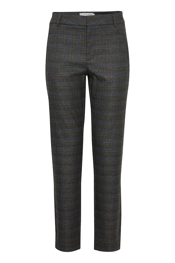 Dark Grey Check PZBINDY HW Check Pants fra Pulz Jeans – Køb Dark Grey ...