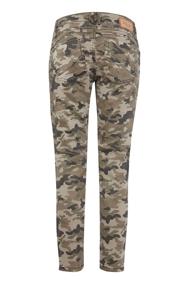 Hunter Green Camouflage Pants Suiting fra Pulz Jeans – Køb Hunter Green ...