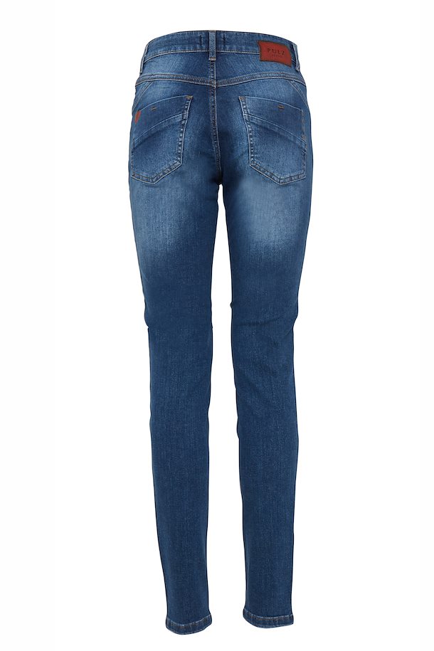 Medium blue denim PZCARMEN Hw Jeans Skinny Leg fra Pulz Jeans – Køb Medium blue denim PZCARMEN Hw Jeans Leg fra str. 25-35 her